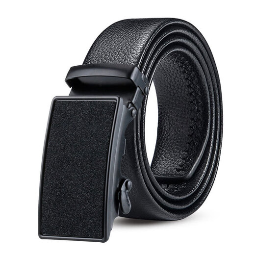 Lucy Landy men's automatic buckle trousers waistband buckle belt for young and middle-aged people Korean trend version pebbled business casual belt Stars-One 120cm