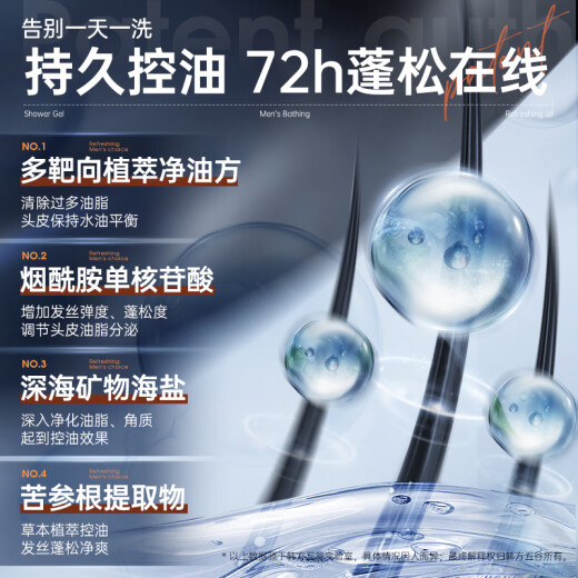 韩方五谷男士专用洗发水800ml第1名控油蓬松止痒去屑无硅油洗头膏洗发露
