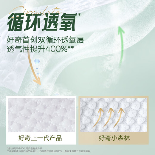 好奇心钻装小森林成长裤L40片大号婴儿尿不湿超薄透气拉拉裤