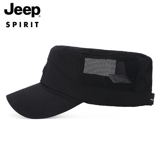 吉普（JEEP）帽子男平顶帽夏季网眼透气鸭舌帽男棒球休闲户外太阳帽防晒遮阳帽