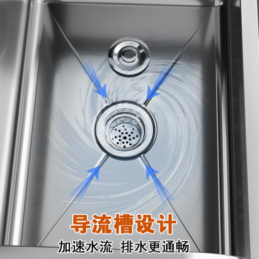 Stainless steel mop pool rectangular heightened anti-overflow mop pool mop pool household balcony wash mop sink thickened version 1000*410*550 leg height 15-17