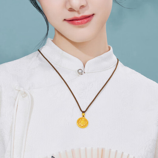 Liufu Jewelry Fuman Heirloom Series Gold Ocho tesoros Gold Posting Corbelo Rope Ropio G23TBGP0003 6.93 gramos (incluido el costo de mano de obra 679 yuan)