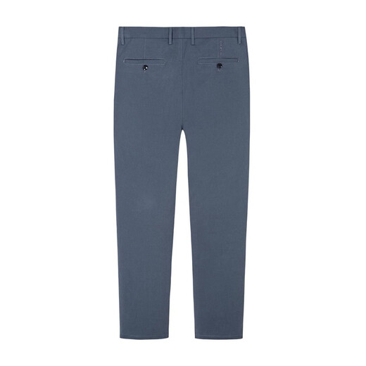 Dancing with the wolf [Cotton-Function Comfortable] Casual Commuter Mid-waist Stretch Comfortable Versatile Men's Trousers 009 Blue Gray 33