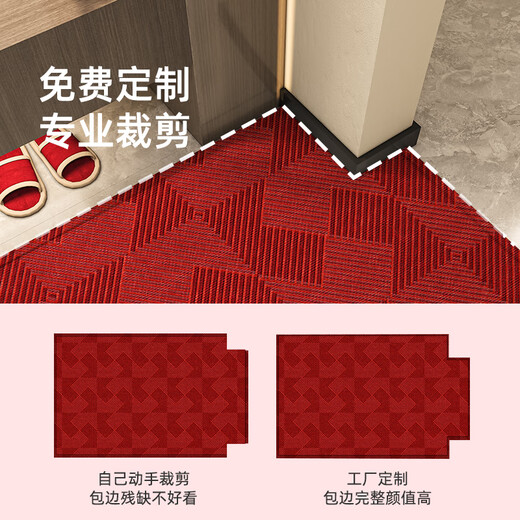 Rsrddy Entrance Porte de porte de plancher 2024 Nouveau style de porte d'entrée rouge Porte de porte de porte antidérapante et porte sale résistante à l'extérieur du sol lexe-15865 120cm * 160cm9 Génération Diry-résistant Falman