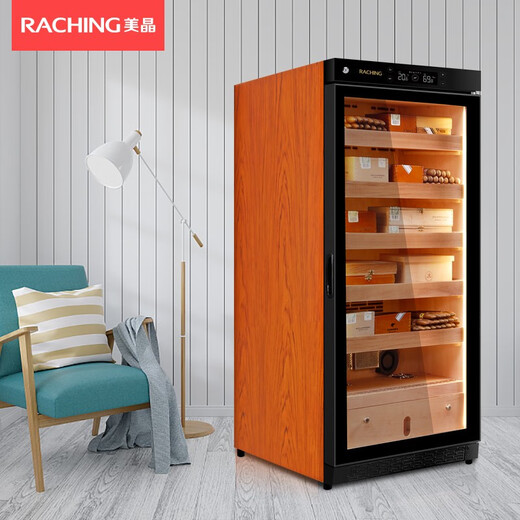 Meijing C230A solid wood constant temperature and humidity cigar cabinet humidifier compressor precise temperature control humidity cigar humidifier starry sky black (Canadian cedar wood shelf)