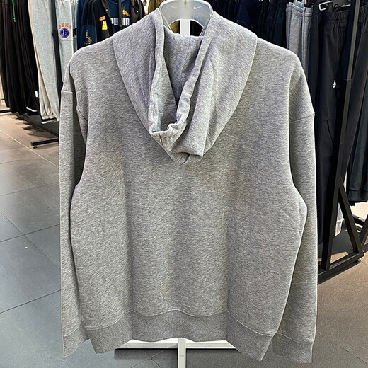 阿迪达斯 （adidas）卫衣男装春运动服针织连帽上衣套头衫 IC9759灰色/纯色 L