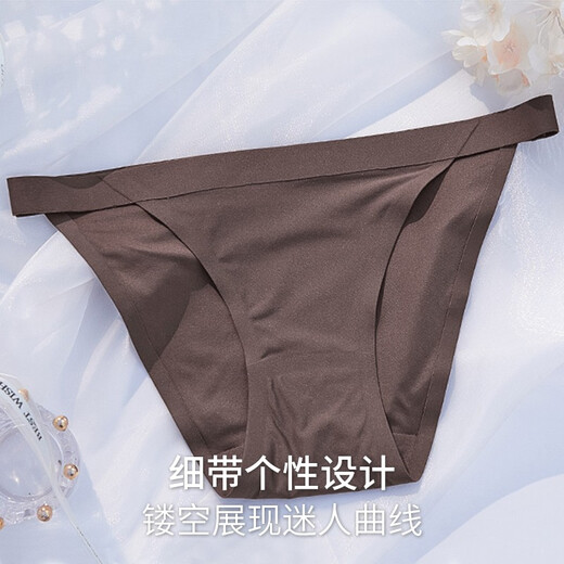 FitonTon两条装性感丁字裤内裤女冰丝无痕抗菌棉裆纯欲T字裤低腰三角裤M