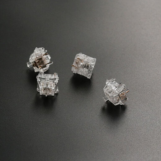 皎月轴全透明PC段落线性轴RGB热插拔客制化机械键盘DIY轴体 线性轴 90颗皎月轴罐装