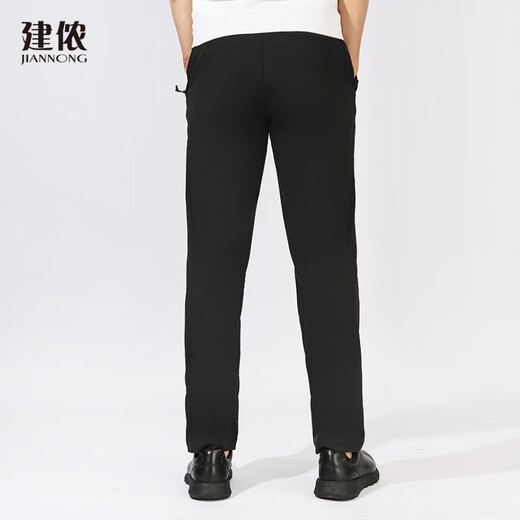 Jiannong Primavera y Autumn Menores y mujeres Soft Shell Sports Business Casual sin hierro F9224 Negro 5xl/190