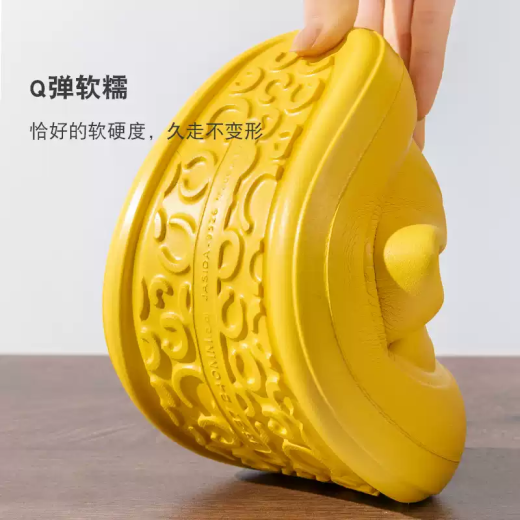 瑜尚臻品可爱雨鞋靴女款日系成人防滑耐磨软底胶鞋外穿时尚户外雨天涉水鞋 姜黄色 单层 （单鞋款）标准码 240mm [适合38-39]