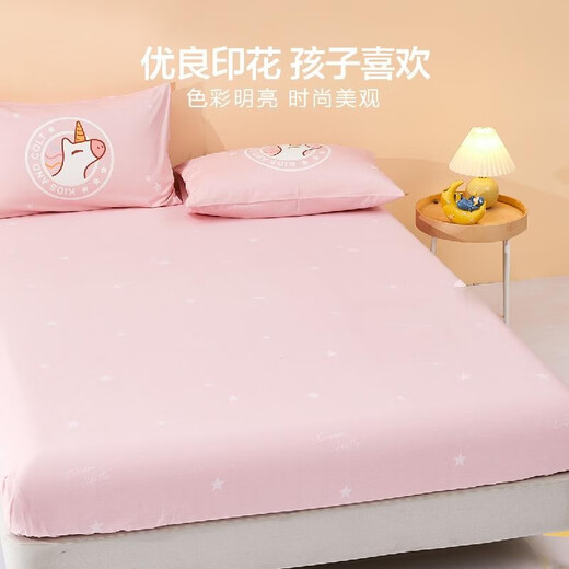 Mercury children's bed sheets and covers Single-piece Class A pure cotton furry bed cover Student dormitory Single-double bed sheet single-cotton furry cover Snow Taotao pure cotton furry cover [Brushed Class A] 1.5m bed