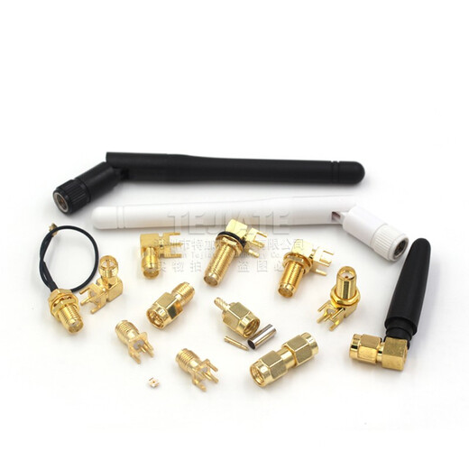 SMA/UFL/IPEX/IPX接头gps天线座子转SMA-KE插座母口RF射频连接器 SMA插座-正脚立式SMA-KE（1个）