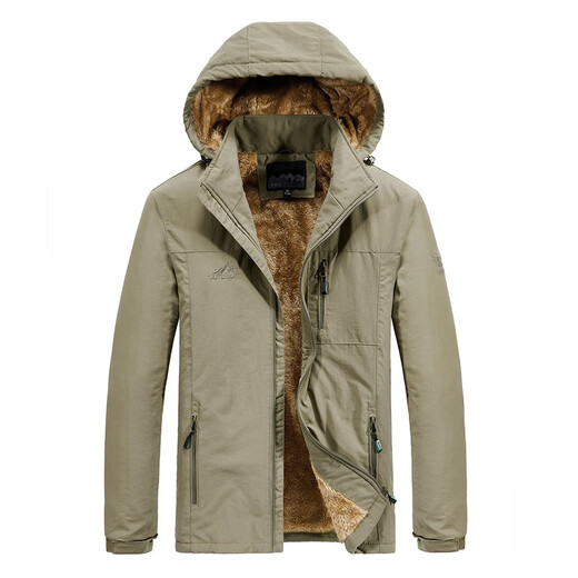 Veste pour hommes JP plus veste décontractée à capuche chaude en velours 689 8689 Black XL-180