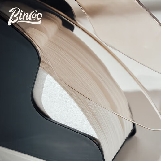 Bincoo hand-brewed coffee filter holder hanging ear coffee filter storage box V60 fan-shaped filter paper dust-proof rack universal model V02 filter paper 50 pieces