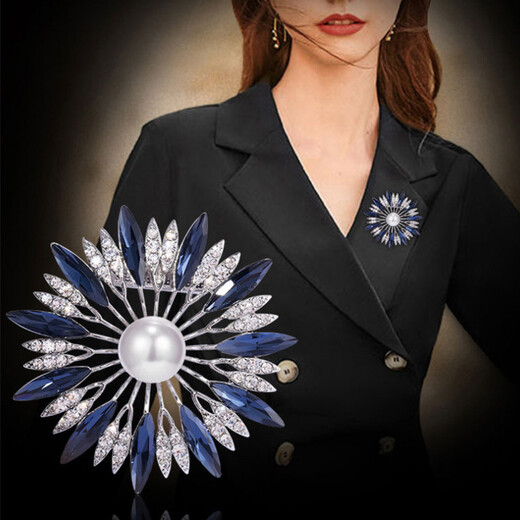 Ancient brooch, high-end women's light luxury corsage gift box, exquisite niche pin, silk scarf buckle, birthday gift for women, practical T319 five brooch set box