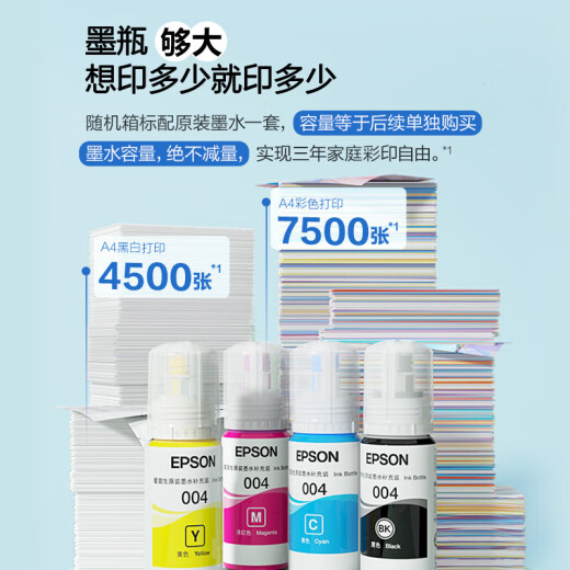 [Segunda mano] Impresora Epson L3251 3253 4266 4268 Color Ink Bin A4 Impresión inalámbrica, copia y escaneo de la función L4266 White (Impresión automática de doble cara) Nacional Consejo Nacional para 5 meses 99% NUEVO