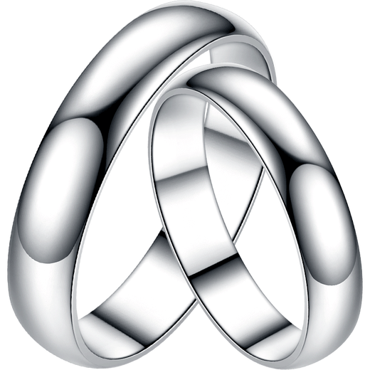 Misu Platinum Ring for Men and Women Couples PT999/950 Platinum Classic Versatile Smooth Ring Wedding Ring Birthday Number 12 Single 3.5-3.7 Grams