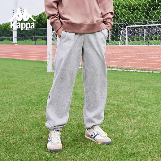 Kappa sweatpants men's black knitted trousers loose casual pants soft and breathable foot cuffed sweatpants K0C52AK07