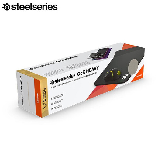 赛睿（SteelSeries）QCK系列 Heavy L/M/S鼠标垫 游戏职业电竞Donk同款鼠标垫 电脑桌垫加厚橡胶基底CSGO瓦罗兰特FPS用 Heavy M 加厚款(320*270*6mm)