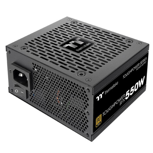 Thermaltake (Tt) bewertetes 550-W-Steel-Shadow-Toughpower-SFX-Computer-Netzteil (80PLUS-Goldmedaille/alle Module/alle japanischen Kondensatoren/mit ATX-Adapter-Rack)