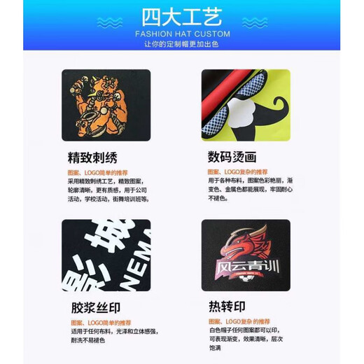 Levison Custom Hat Printing Logo Embroidered Baseball Cap Quick Drying Cap Men, Women, Adults, Children, Students Cotton Mesh Caps Baseball Cap Printing [High-end Model] One Size Adjustable