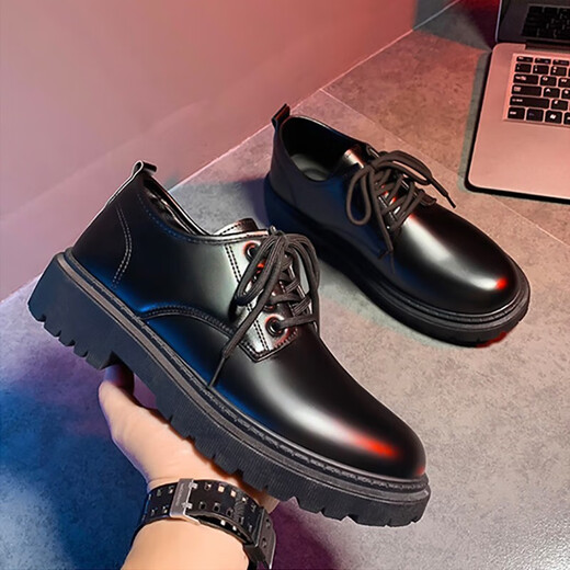 Neun Zoll sonnige Lederschuhe Herrenschuhe wasserdichte und atmungsaktive schwarze neue Männer schwarze britische Sportgeschäft Formale Freizeitschuhe schwarz [Größe 42]