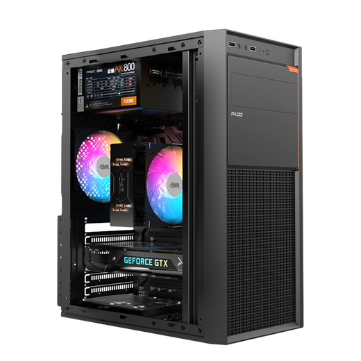 Huacheng Intel Core i5/i7/i9 level 16-core/4G independent graphics efficient office business gaming desktop computer host DIY assembly machine complete set single host configuration three enterprise procurement丨Intel 12-core丨16G丨256G