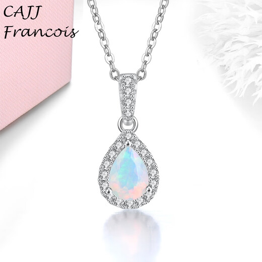 CAJJ Francois 0.40 carat opal stone pendant for women 925 silver as a gift for personal use natural colored gemstones jewelry gems opal stone pendant