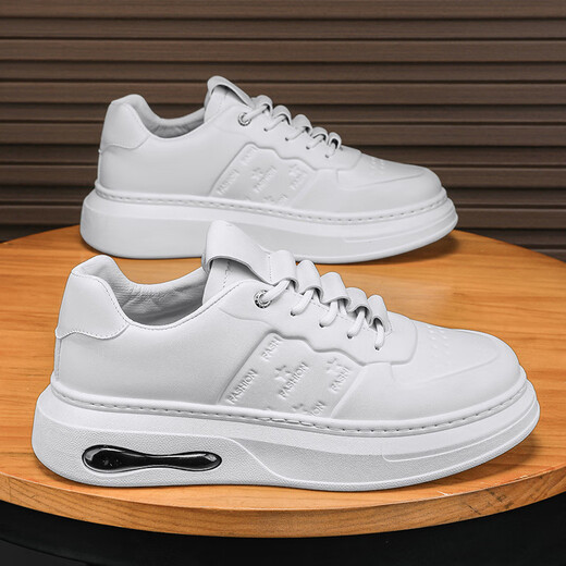 比肆羊男鞋2025新款秋季厚底板鞋轻质男士休闲鞋时尚运动鞋百搭潮款鞋 MK878卡其 39