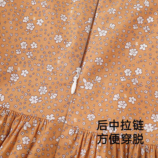 YEEHOO shopping mall same style girls skirt spring and autumn long sleeve baby girl dress floral skirt 2025 skirt fresh floral 90 cm