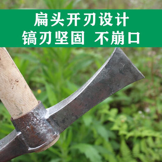 Vinoa's new pickaxe, climbing crosspick, small foreign pickaxe, outdoor hoe, pickaxe, digging bamboo shoots and roots, multifunctional agricultural tool, forged 1.5 Jin Jin is equal to 0.5 kg, manganese steel cross pick and axe