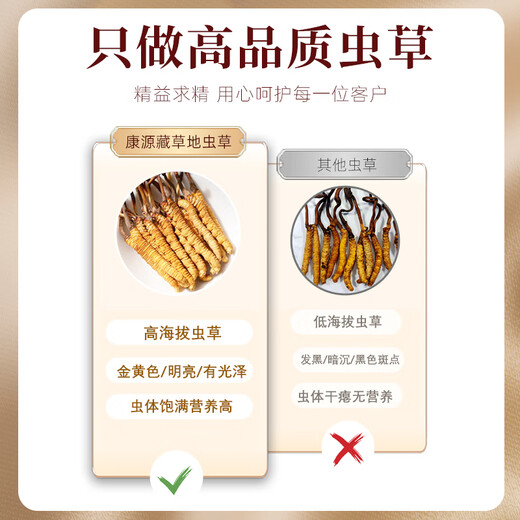 
Kangyuan Tibetan grassland Cordyceps sinensis high-altitude dry goods Cordyceps health supplements gift gifts for parents, elders and colleagues high-end gift boxes 4 pieces per gram 20 pieces of crystal tube gift boxes