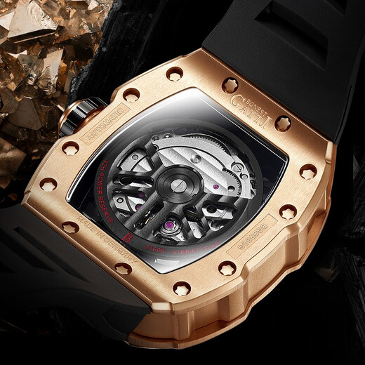 Bugatti (Bonest Gatti) Смотреть фантомом серия Hollow German's Watch Watch Type Type Полностью автоматические часы мужские механические часы назад прозрачные часы BG9905-A1