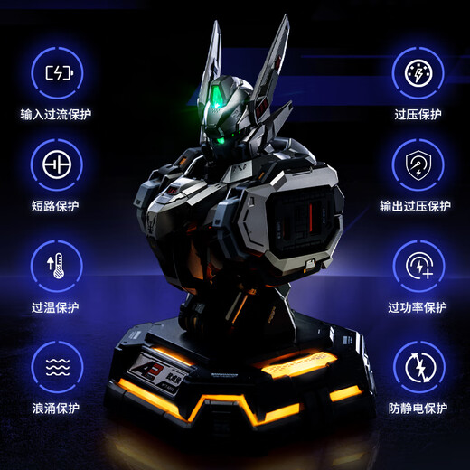 
MOSHOWTOYS Model Life, Ancestor Effect Wucheng Hou Titanium Silver Edition Bust Gallium Nitride 65W Charging Center Gift Ornaments - Spot Wucheng Hou (Tidium Silver Edition) Bust 65W
