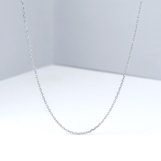 Saturday Fortune (ZLF) 18K gold necklace rose gold cross clavicle chain plain chain as a holiday gift for your girlfriend, classic style - yellow - adjustable 40+5cm (0.8-1g)