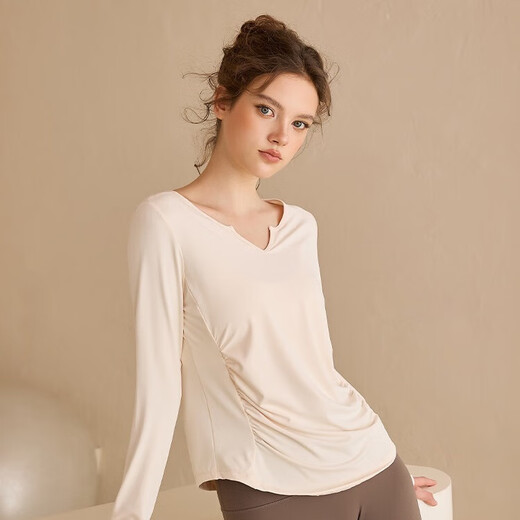 DADDECT yoga wear long-sleeved T-shirt for women 2025 autumn and winter new quick-drying fitness wear sports Pilates running blouse top blue L (recommended 120-140Jin Jin equals 0.5 kg)