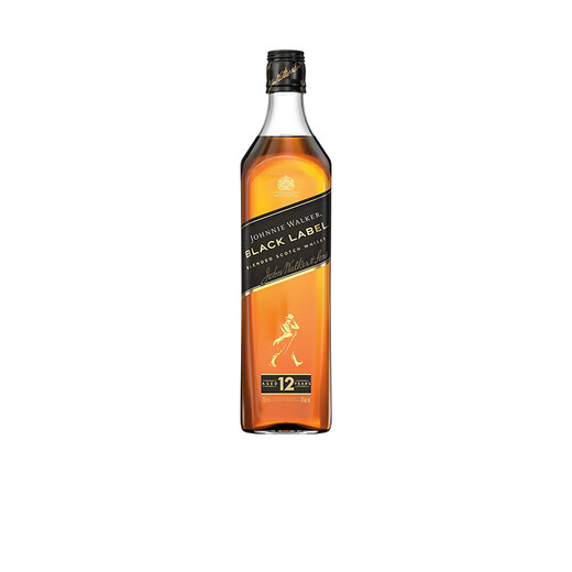 尊尼获加Johnnie Walker 黑方12年苏格兰威士忌 1000mL 1瓶 无盒