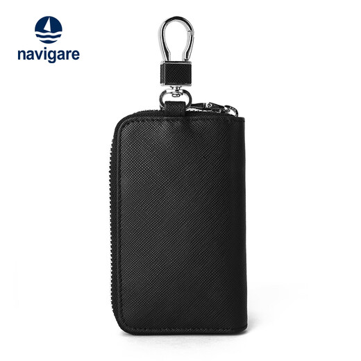 Navigare Italiener kleiner Segelboot Schlüsselbeutel großer Kapazität Auto Bag Schlüsselschutz Hülle Kartenbeutel Schlüsselbeutel für den Freund Schwarz (Counter Geschenkbox) N4A509-013003a