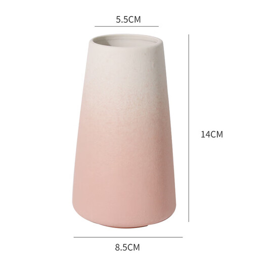 Extreme Space Ceramic Vase Flower Arranger Living Room Crafts Desktop Decoration Simple Home Coffee Table Decoration White Pink Vase