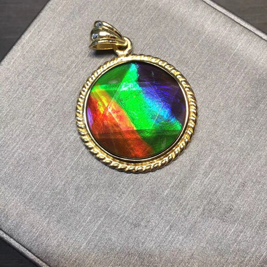 Xuan Song Canada's new crystal semi-precious stone necklace for women ammolite David star picture color star picture color