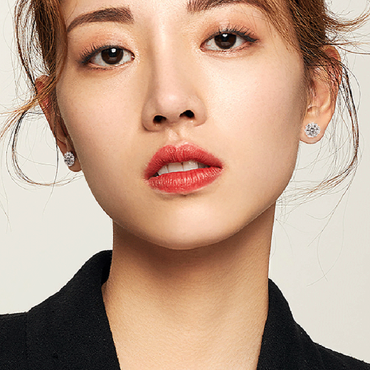 Luo Ximan earrings for women, diamond-encrusted high-end earrings, birthday gift for girlfriend and wife, certificate, luxury gift box + one-carat moissanite earrings