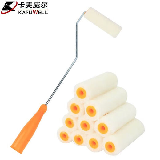 Kraftwell Paint Roller Pinsel 4 Zoll 10 Roller Core Latex -Farbbeschichtung Roller -Pinsel -Wall -Werkzeug EM3517 Roller Pinsel 9 Rollbrust 9 Zoll + 4 Roller Core EM3519