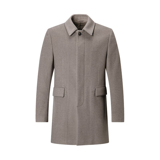Seven Wolf Woolen Coat Men's New Winter Fashion Winter Lapel Wool Blazer Medio Blazer Capaz 309 (Brown Camel) XL 175/92a