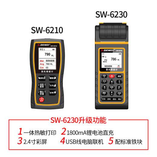 深达威（SNDWAY） 里氏硬度计便携式高精度洛氏布热处理金属模具测试仪检测仪 SW-6210标配(加D型冲击装置)