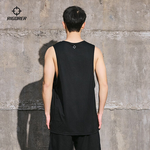 Vestible preciso de secado rápido El verano nuevo entrenamiento de entrenamiento Fitness Running, sin alivio, camiseta de baloncesto americano delgado sin mangas Z120110304 Pure Black 2xl