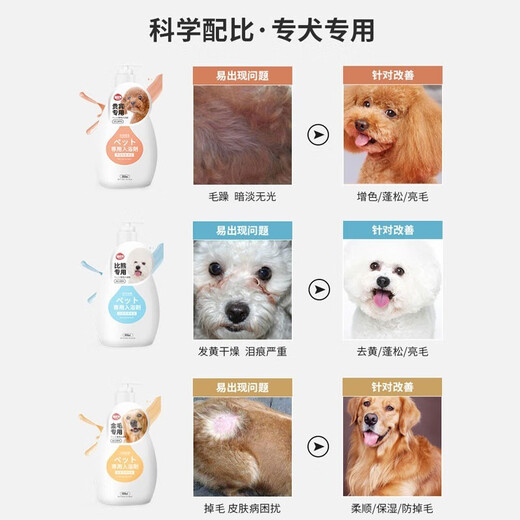 Hipidog Hundehäusche Sterilisation und Deodorisierung für lang anhaltende Duft Haustier Badebad Bichon Bär Teddy Granatapfel Katze Duschlotion [All Hunderasse] Haarschutz