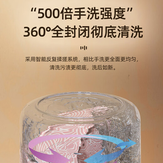 ZNMW German quality wireless portable underwear laundry cup underwear socks mini small washing machine student dormitory Twilight purple power model + storage rack