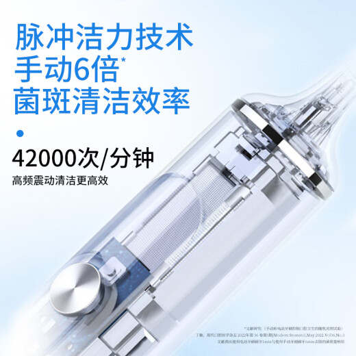 拜尔（BAIR）G2/G201高端旗舰机 电动牙刷成人震动充电智能声波学生情侣全自动牙刷男士女送朋友 礼盒装 魅力黑（6枚原装刷头）