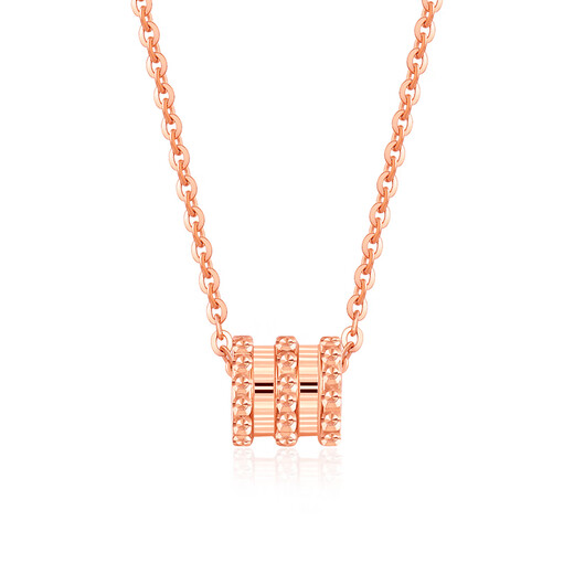 Fat Donglai same style 18k gold small waist necklace 18K gold au750 color gold rose gold pendant clavicle chain set chain single pendant