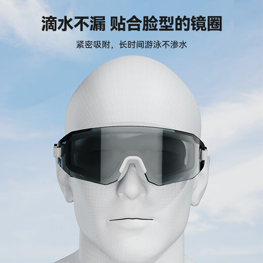Li-NING (Li-NING) myopia swimming mirror men and women high-definition fog fog box swimming mirror adult swimming hat set 36-808 black myopia 500 degrees